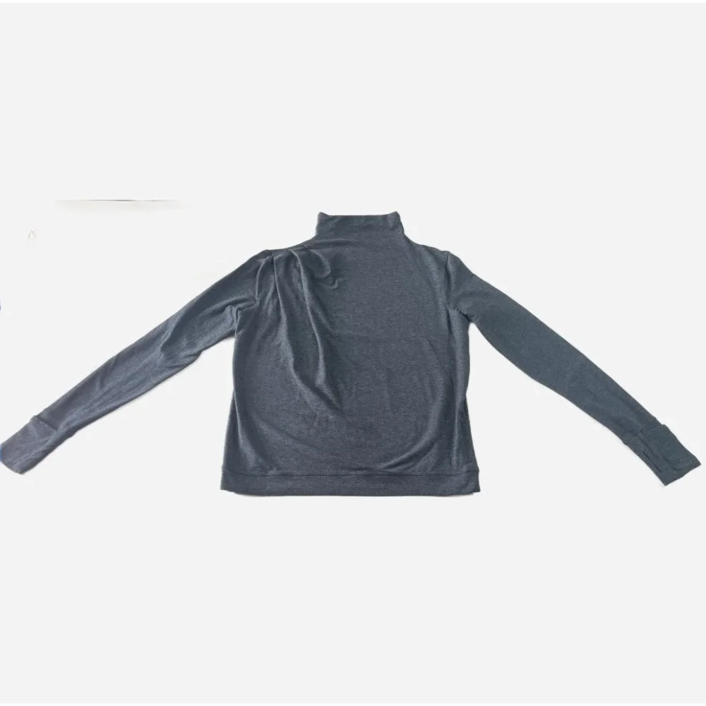 Lululemon Morning Miles Rulu Long Sleeve Heathered Nocturnal Teal Black Size‎ 6